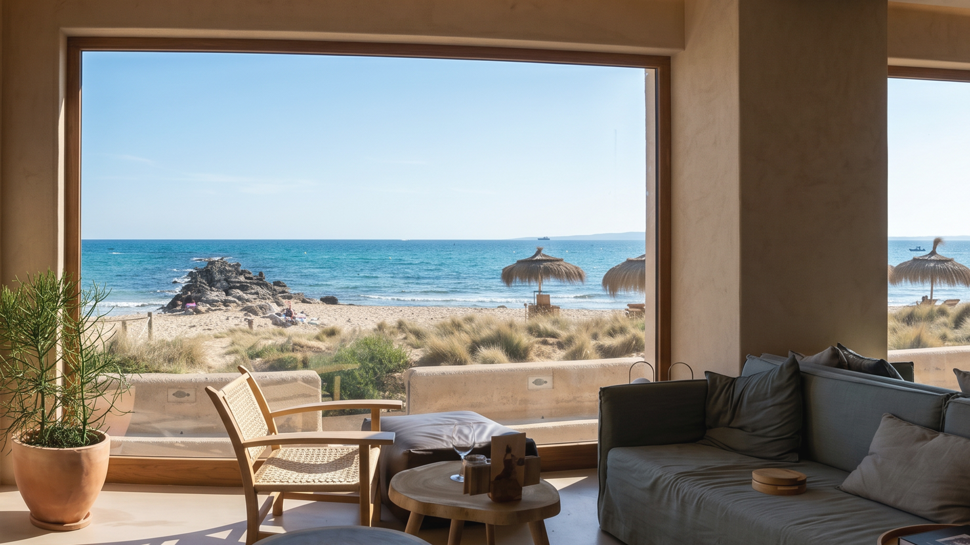Oceanfront lounge